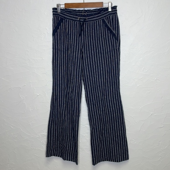 Jolt Navy Striped Wide Leg Pants - Picture 5 of 11